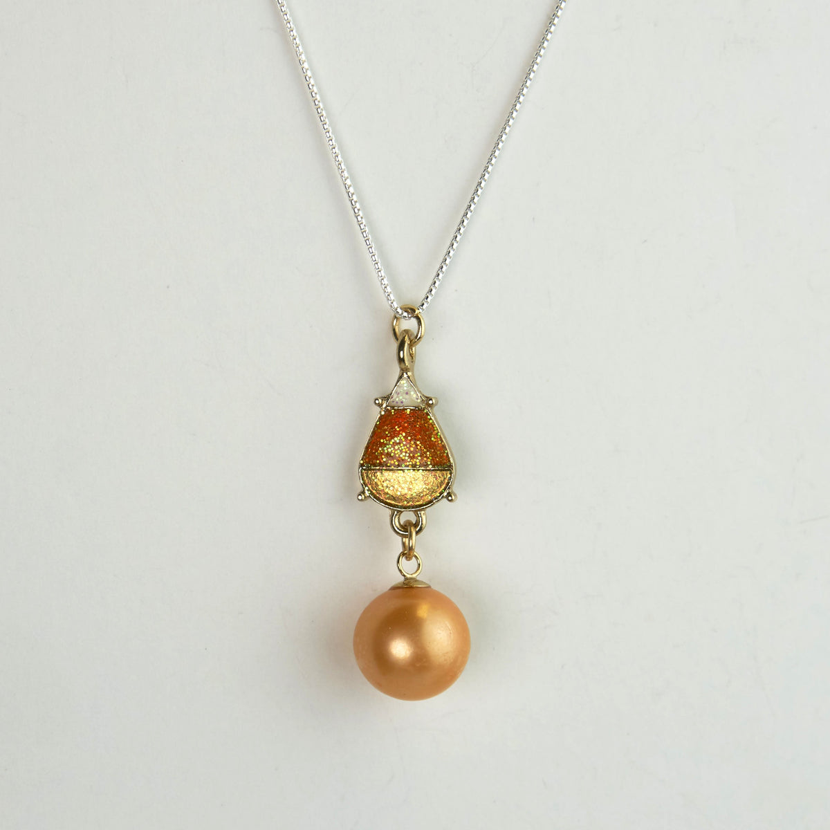 Bargain Cave - Candy Corn Necklace with Dangle Edison