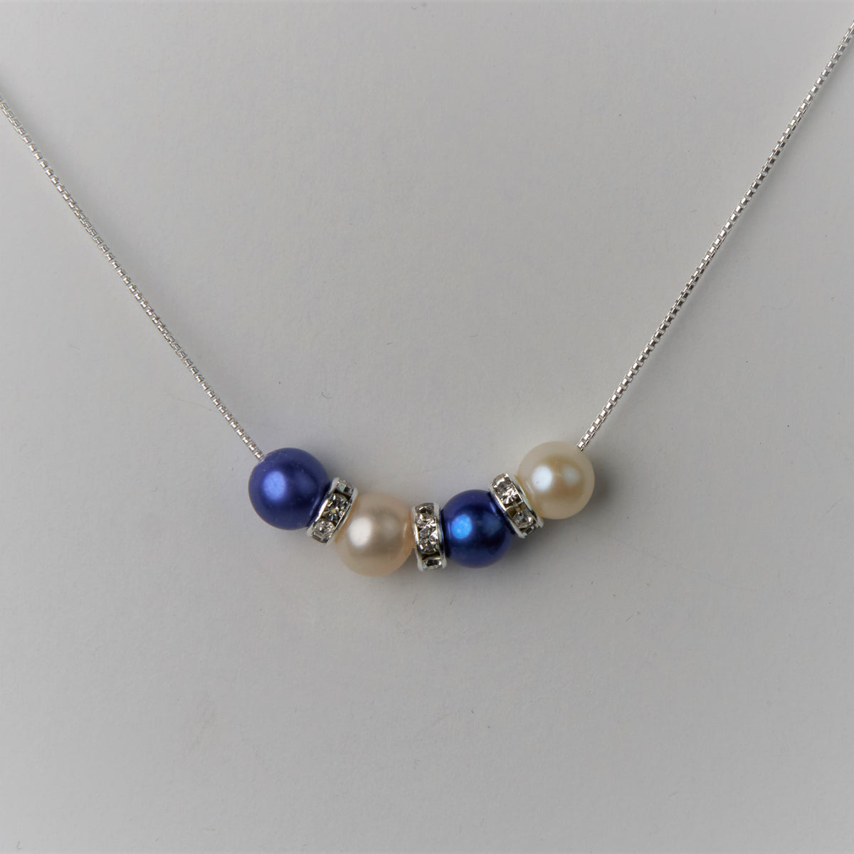 Crystal Bead Threaded Necklace