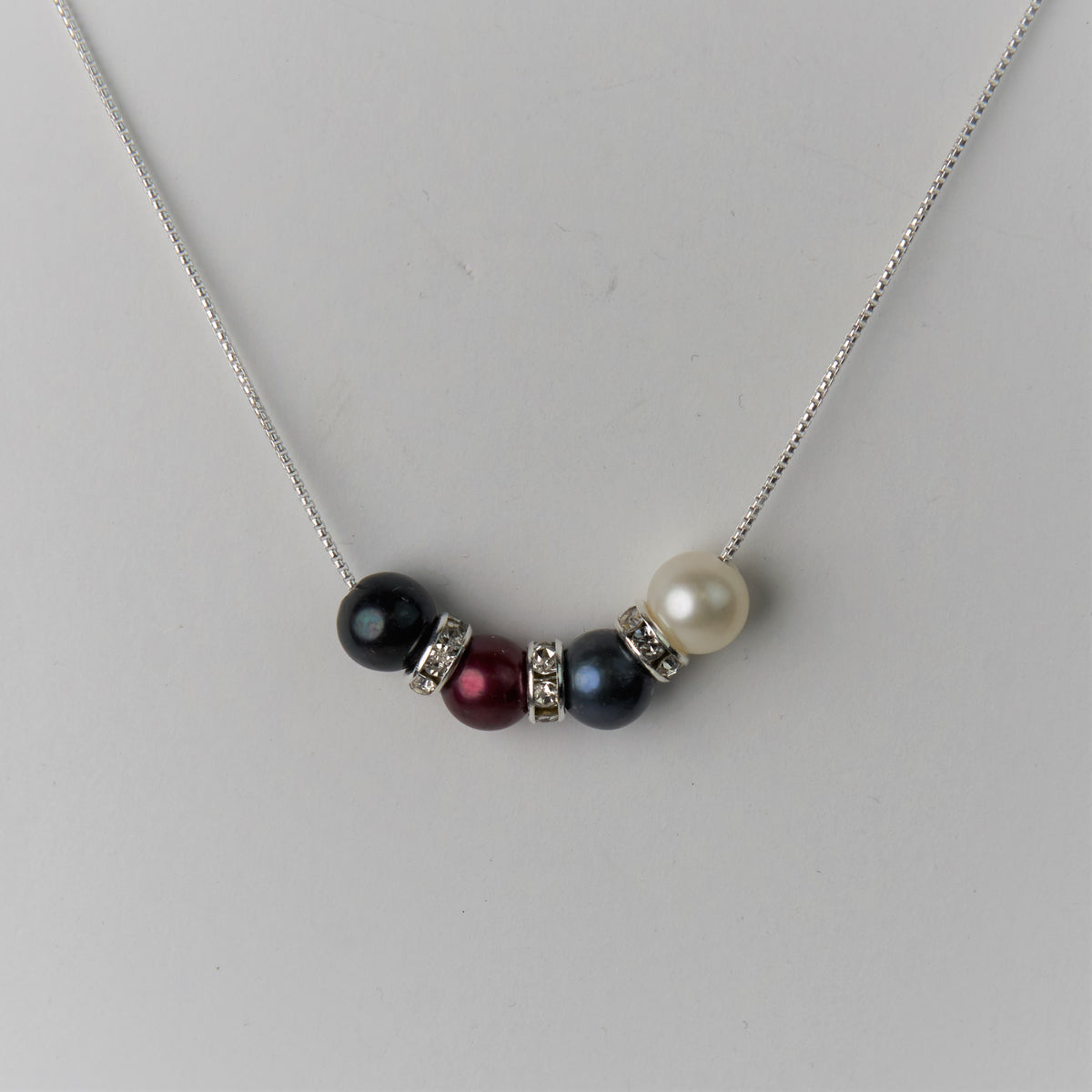 Crystal Bead Threaded Necklace