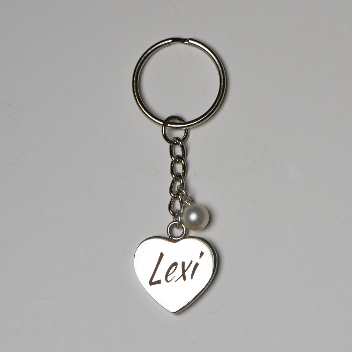 Custom Engraved Heart Keychain