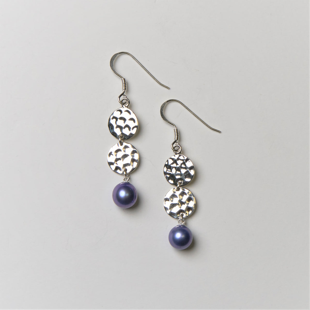 Hammered Round Earrings