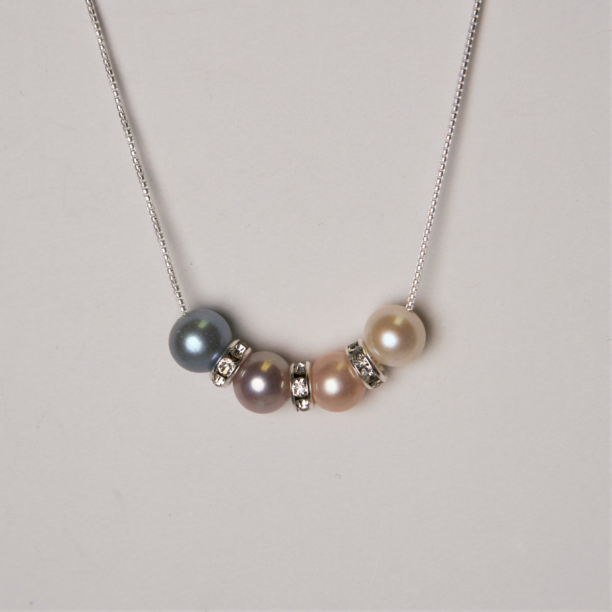 Crystal Bead Threaded Necklace