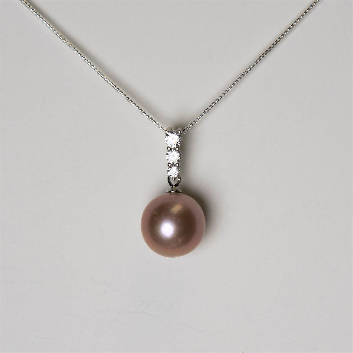 Sparkle Drop Necklace (Edison Pearl)