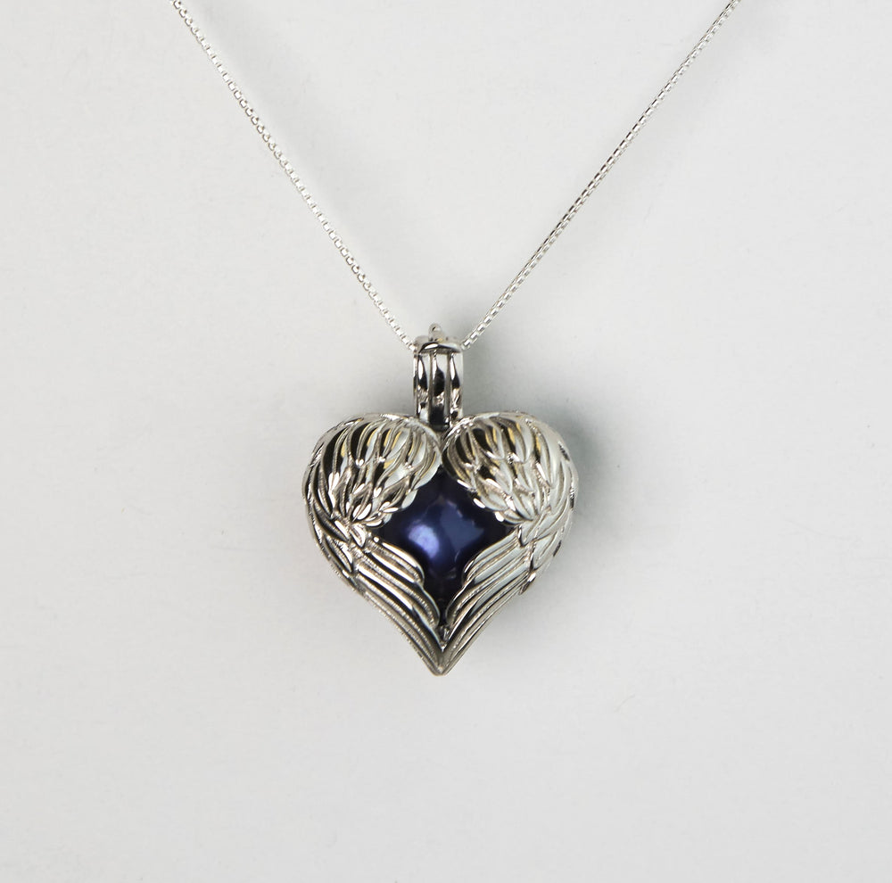 Angel Wing Edison Cage Necklace