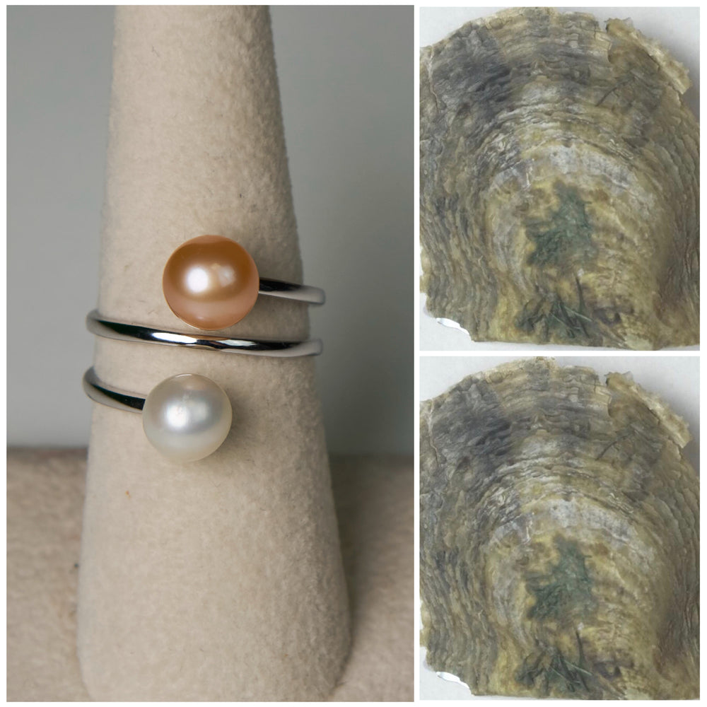 Spiral Ring + 2 Pearl Reveals