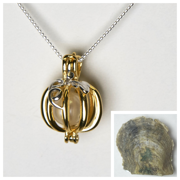 Pumpkin Cage Necklace + Pearl Reveal