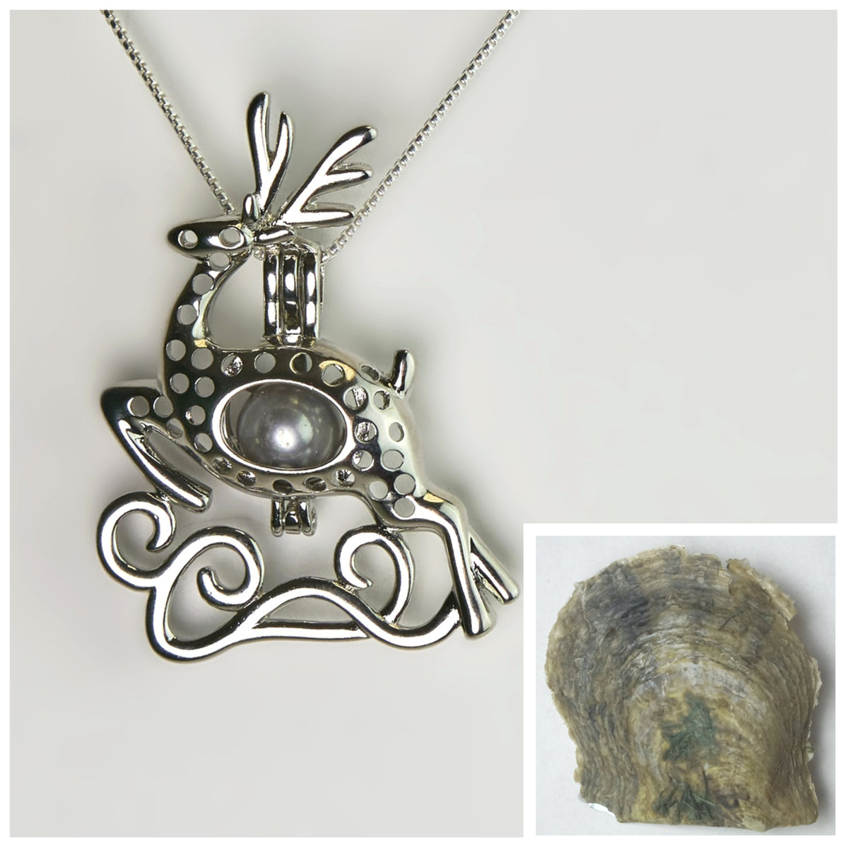 Reindeer Cage Necklace + Pearl Reveal