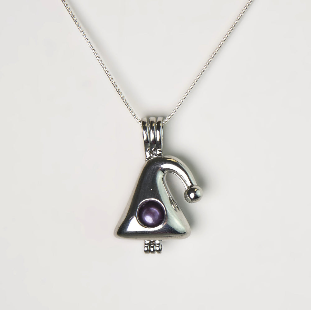 Santa Hat Cage Necklace