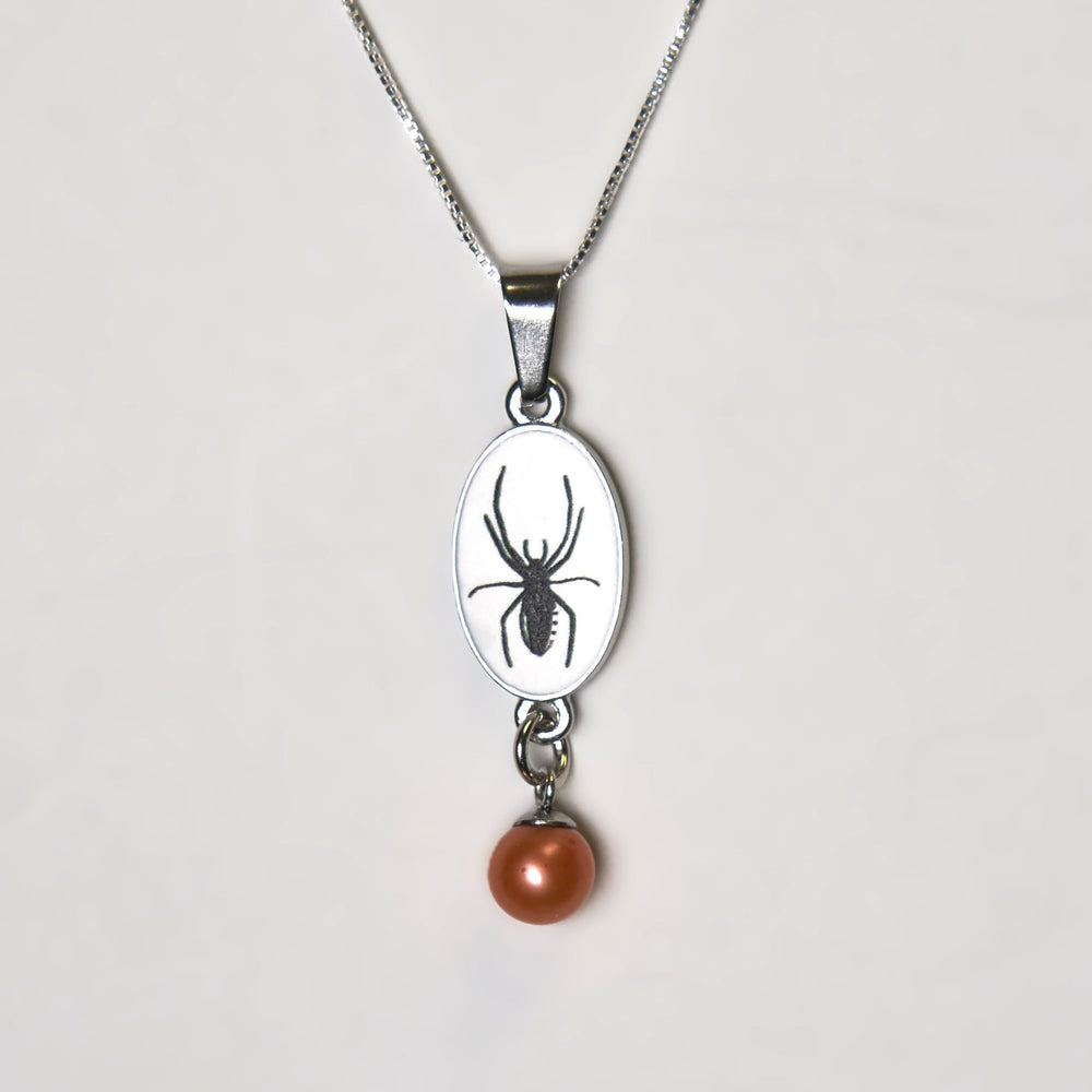 Bargain Cave - Spider Necklace (Orange)