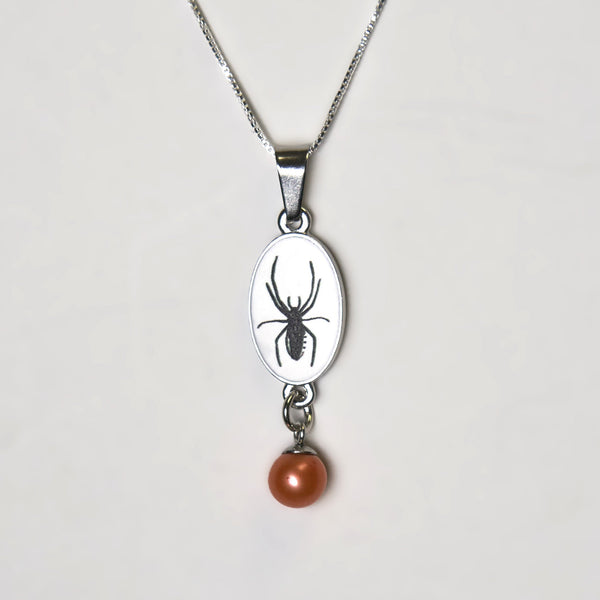 Bargain Cave - Spider Necklace (Orange)