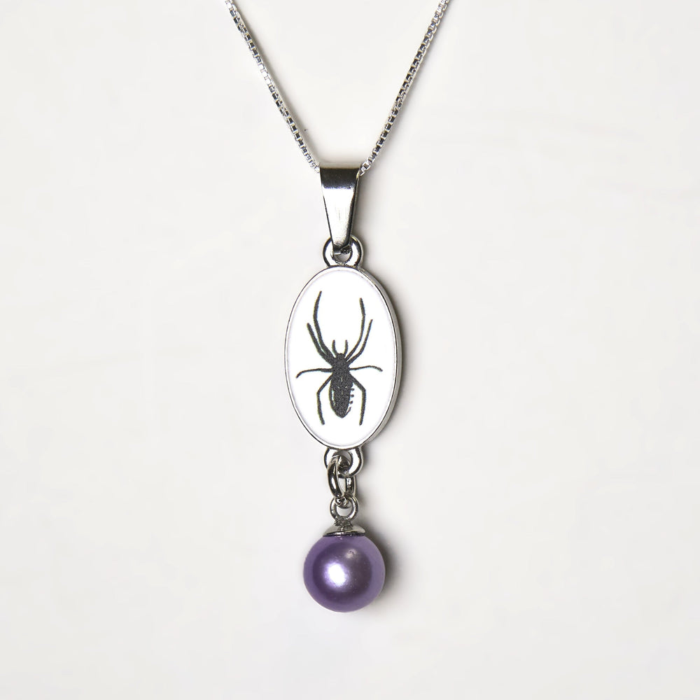Bargain Cave - Spider Necklace (Purple)