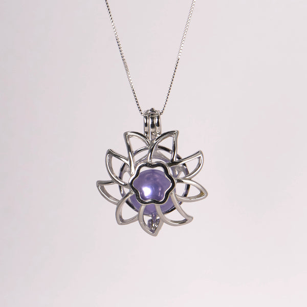 Sunflower Cage Edison Necklace