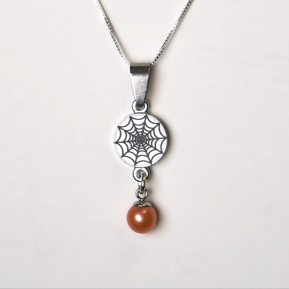 Bargain Cave - Web Necklace (Orange)