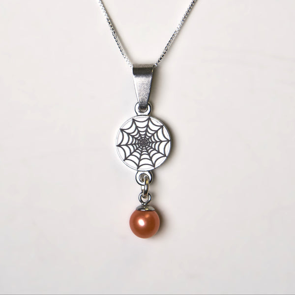 Bargain Cave - Web Necklace (Orange)