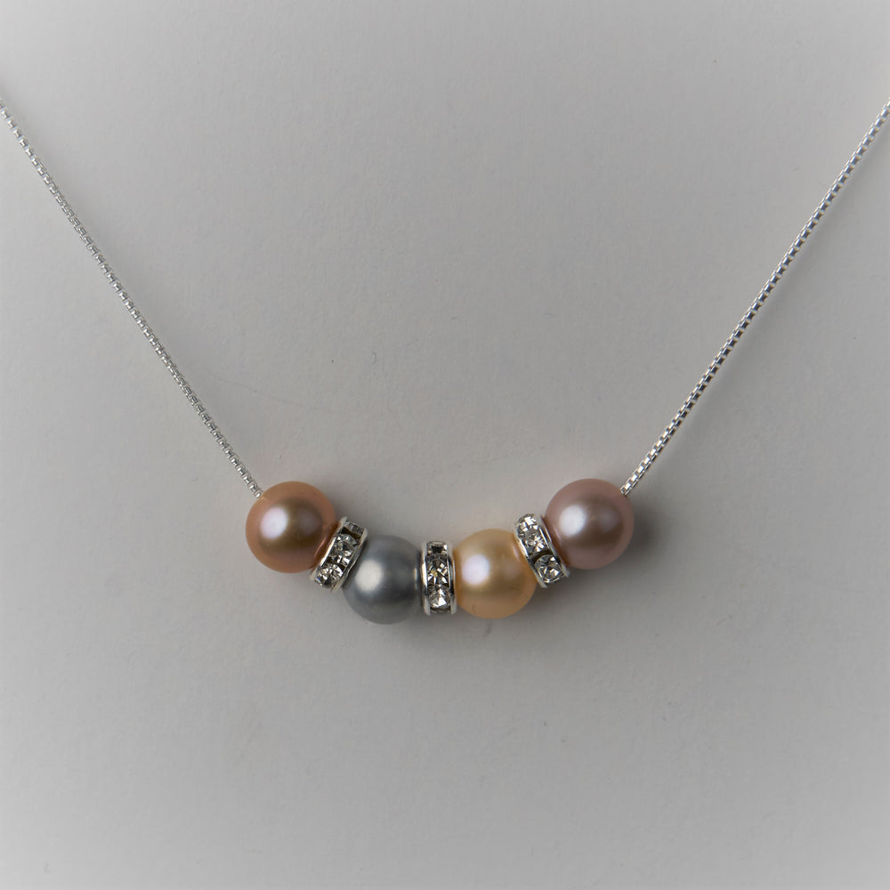 Crystal Bead Threaded Necklace