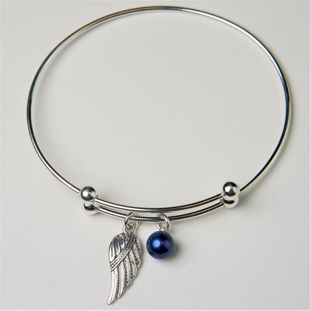 Rhodium Over Sterling Silver Angel Wing Bracelet - KDN054 | JTV.com