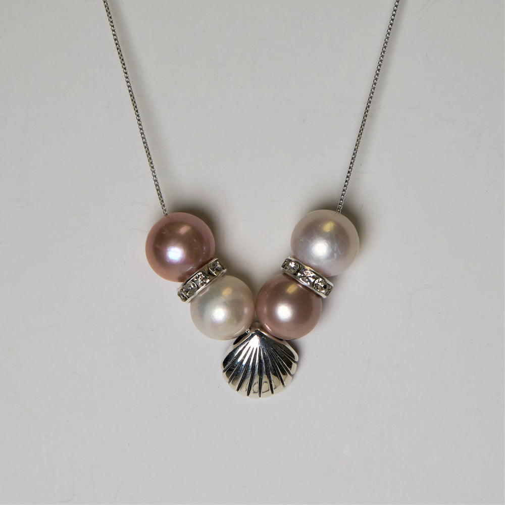 Shell Threaded Necklace (Edison Pearls)